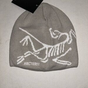 Arc'teryx Taupe Beanie with White Logo